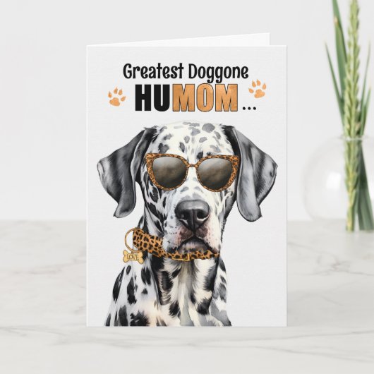 Dalmatian Dog Greatest HuMOM Moederdag Feestdagen Kaart (Voorkant)