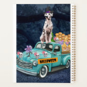 Dalmatian Dog Halloween Truck Scary Night Planner (Achterkant)