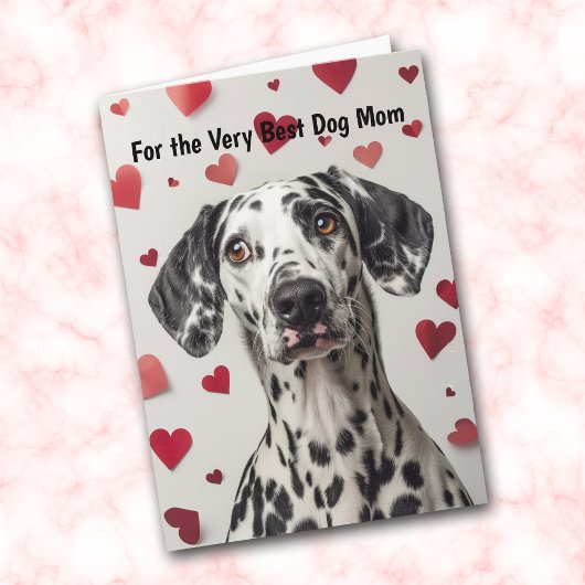 Dalmatian Dog Heart You Make My Tail Wag Card Feestdagen Kaart