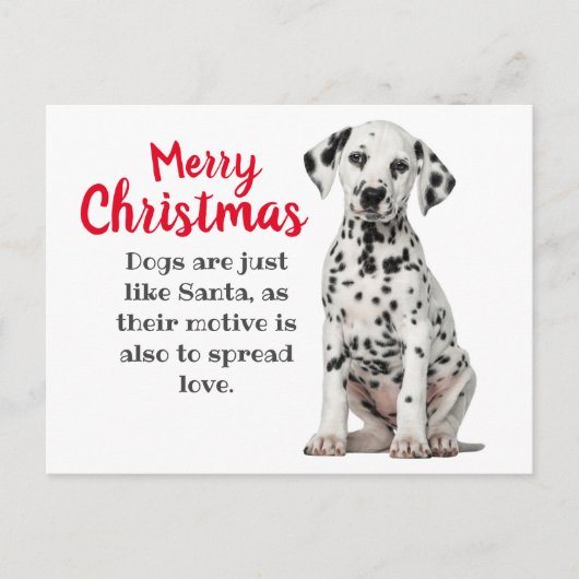 Dalmatian Dog Holiday Card Feestdagenkaart (Voorkant)