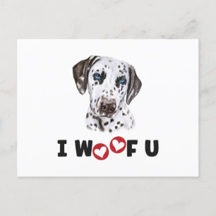 Dalmatian Dog ik wil je Feestdagenkaart