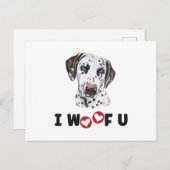 Dalmatian Dog ik wil je Feestdagenkaart (Voorkant / Achterkant)