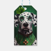 Dalmatian Dog in St. Patrick's Day Dress Cadeaulabel (Voorkant)