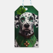 Dalmatian Dog in St. Patrick's Day Dress Cadeaulabel (Achterkant)