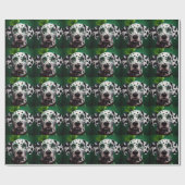 Dalmatian Dog in St. Patrick's Day Dress Cadeaupapier (Vlak)