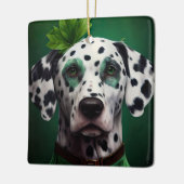 Dalmatian Dog in St. Patrick's Day Dress Keramisch Ornament (Links)