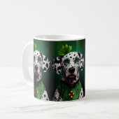 Dalmatian Dog in St. Patrick's Day Dress Koffiemok (Voorkant links)
