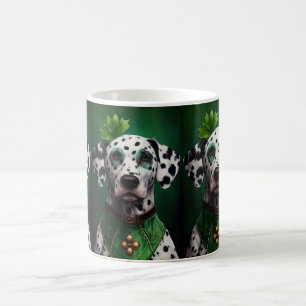 Dalmatian Dog in St. Patrick's Day Dress Koffiemok