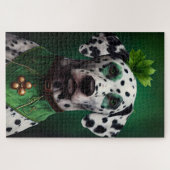 Dalmatian Dog in St. Patrick's Day Dress Legpuzzel (Horizontaal)