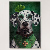 Dalmatian Dog in St. Patrick's Day Dress Legpuzzel (Verticaal)