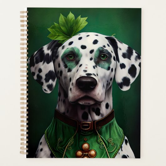 Dalmatian Dog in St. Patrick's Day Dress Planner (Voorkant)