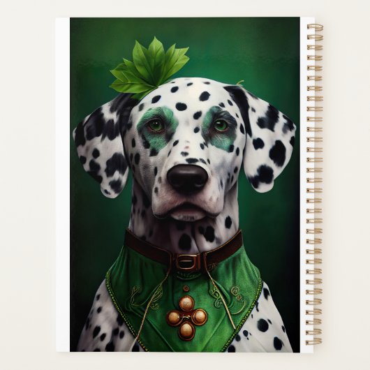 Dalmatian Dog in St. Patrick's Day Dress Planner (Achterkant)