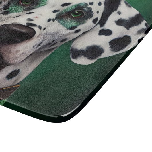 Dalmatian Dog in St. Patrick's Day Dress Snijplank (Hoek)