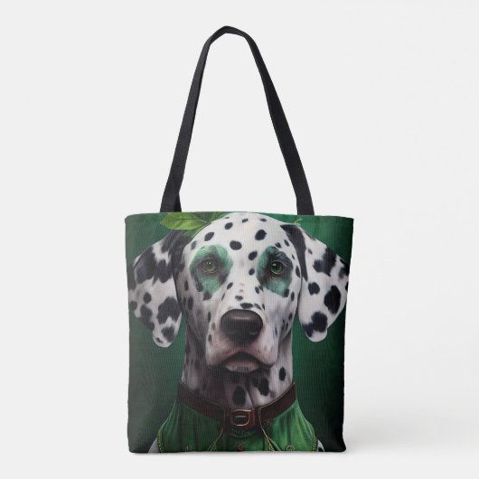 Dalmatian Dog in St. Patrick's Day Dress Tote Bag (Achterkant)