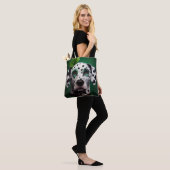Dalmatian Dog in St. Patrick's Day Dress Tote Bag (Op model)