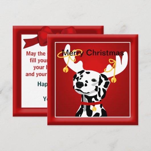 Dalmatian Dog-kerstgroet Feestdagenkaart (Voorkant / Achterkant)