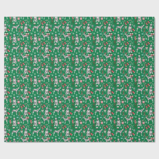 Dalmatian Dog kersthond Cadeaupapier (Vlak)