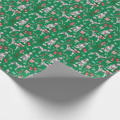 Dalmatian Dog kersthond Cadeaupapier (Hoek)