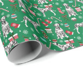 Dalmatian Dog kersthond Cadeaupapier (Rol Hoek)