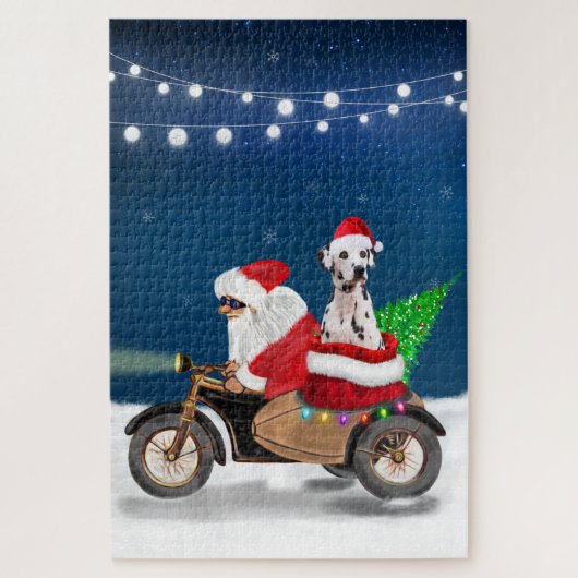 Dalmatian Dog kerstkerstkerstman Legpuzzel (Verticaal)