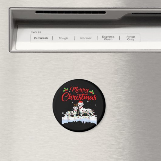 Dalmatian Dog kerstlampjes kerstmis kerstmis kerst Magneet (Insitu (Vaatwasser))