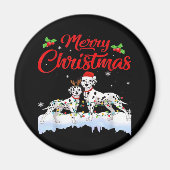 Dalmatian Dog kerstlampjes kerstmis kerstmis kerst Magneet (Voorkant)