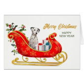Dalmatian Dog-kerstminikaart (Voorkant Horizontaal)