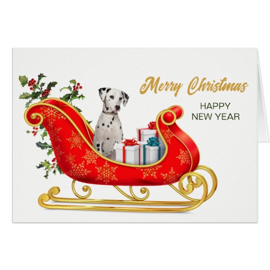 Dalmatian Dog-kerstminikaart (Voorkant Horizontaal)