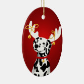 Dalmatian Dog Kerstmis Deer Ornament (Rechts)