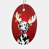 Dalmatian Dog Kerstmis Deer Ornament (Links)