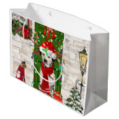 Dalmatian Dog Kerstmis Groot Cadeauzakje (Achterkant Gekanteld)