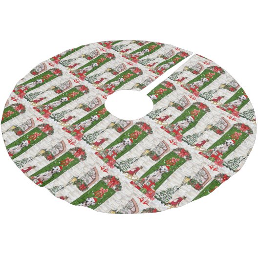 Dalmatian Dog Kerstmis Kerstboom Rok (Gekanteld)