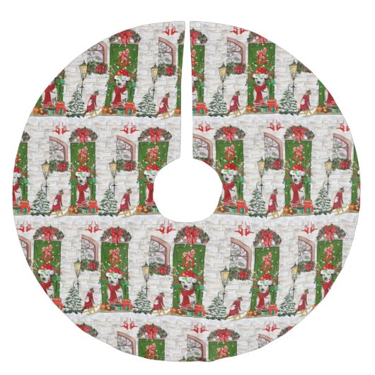 Dalmatian Dog Kerstmis Kerstboom Rok (Voorkant)