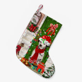 Dalmatian Dog Kerstmis Kleine Kerstsok (Voorkant (Hangend))