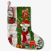 Dalmatian Dog Kerstmis Kleine Kerstsok (Voorkant)