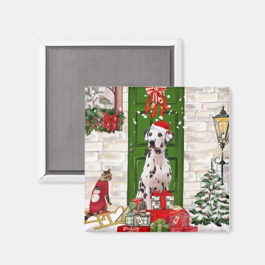 Dalmatian Dog Kerstmis Magneet (Voorkant / Achterkant)