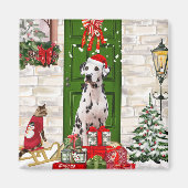 Dalmatian Dog Kerstmis Magneet (Voorkant)