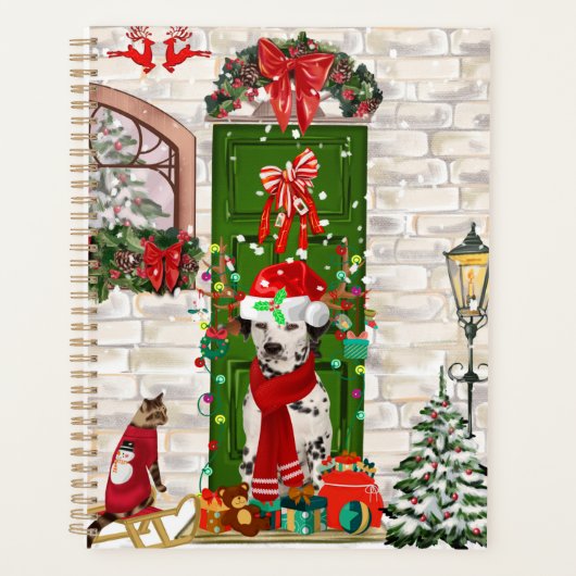 Dalmatian Dog Kerstmis Planner (Voorkant)