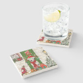 Dalmatian Dog Kerstmis Stenen Onderzetter (Zijkant)