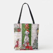 Dalmatian Dog Kerstmis Tote Bag (Achterkant)