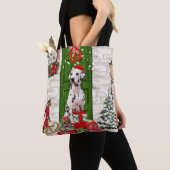 Dalmatian Dog Kerstmis Tote Bag (Dichtbij)