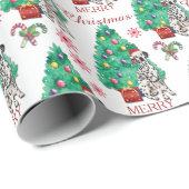 Dalmatian Dog-kerstpatroon Cadeaupapier (Rol Hoek)