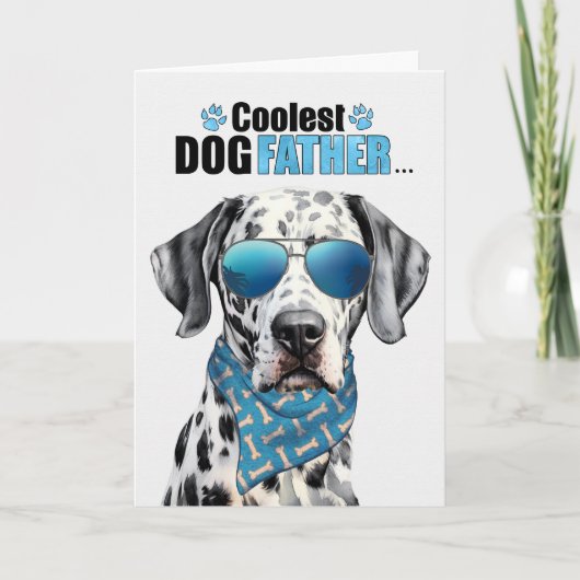 Dalmatian Dog Koudste pa Vaderdag Feestdagen Kaart (Voorkant)