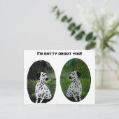 Dalmatian Dog Love Funny Briefkaart (Staand voorkant)