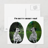 Dalmatian Dog Love Funny Briefkaart (Voorkant / Achterkant)