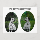 Dalmatian Dog Love Funny Briefkaart (Voorkant)