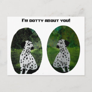 Dalmatian Dog Love Funny Briefkaart