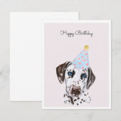 Dalmatian Dog met Party Pet Kaart (Voorkant / Achterkant)