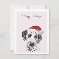Dalmatian Dog met Santa Hat Kaart