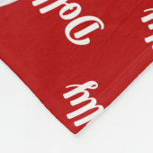 Dalmatian Dog Name on Red Christmas Holiday Fleece Deken (Hoek)